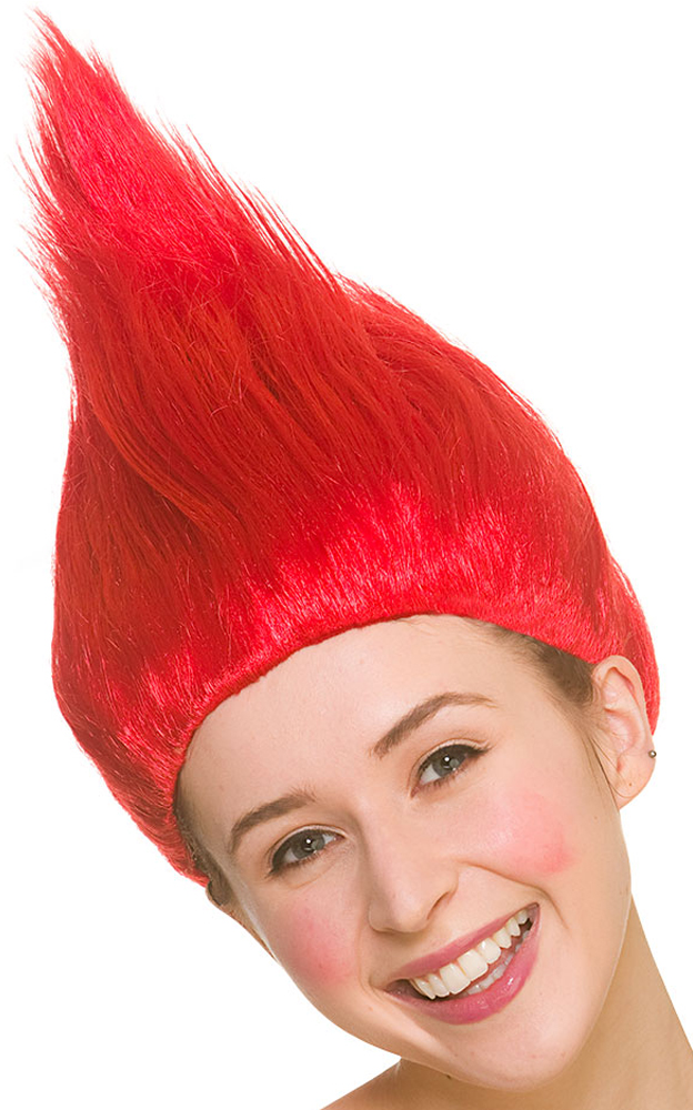 Troll Red Wig Letter "T" Costumes Mega Fancy Dress